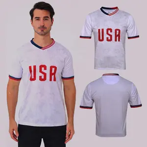 Grosir desain baru kaus sepak bola USA kualitas tinggi kaus latihan olahraga kustom seragam sepak bola cangkir Amerika