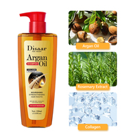 Shampoo nourrissant à la lavande Disaar en gros, 350 ml, avec huile d'argan et de noix de coco pour réparer les cheveux abîmés à domicile et à l'hôtel