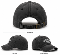 Gorra de Béisbol de Mezclilla Twill Estilo Vintage, Lavada, Retro, Unisex, Ajustable, Transpirable, Impermeable, con Logotipo Personalizado, OEM, ODM