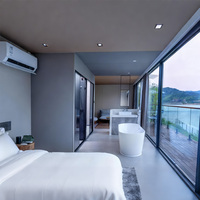 Villa Modulaire Conteneurisée en Acier Préfabriqué Personnalisable, Design Moderne, Haute Optimisation de l'Espace, Résistante aux Intempéries, avec Chambre