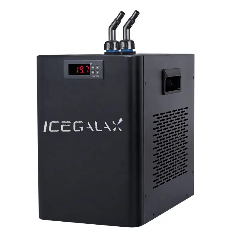 प्रशीतन कंप्रेसर के साथ एक्वेरियम मछली टैंक के लिए ICEGALAX औद्योगिक चिलिंग मशीन वाटर कूल्ड चिलर कूलर