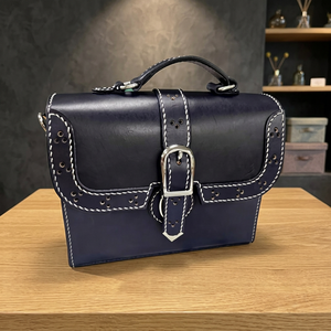 Pochette de bureau pour femmes BS International en cuir véritable avec fermeture éclair, pompon, imperméable, luxueuse, multi-tailles, moderne, élégante - Product Image 1