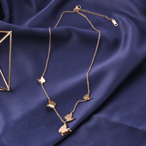 Fashion Trend Stainless Steel Butterfly Necklace with 18K <b>Titanium</b> Steel Clavicle <b>Chain</b> Light Luxury INS Inspired Jewelry - Product Image 6