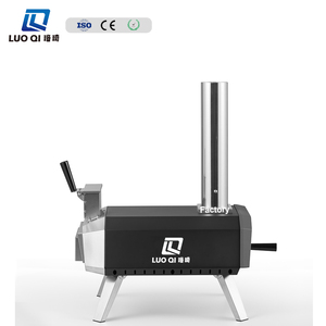 Horno de leña de acero inoxidable para pizza de 13 pulgadas, horno de pizza al aire libre con termómetro de chimenea para fiesta familiar - Product Image 4