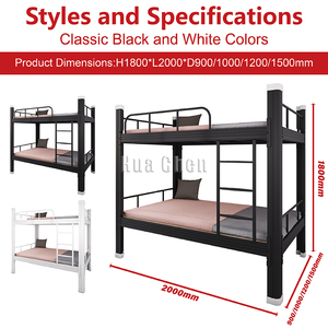 Giường tầng đôi cỡ lớn khung thép không gỉ, chất liệu đá đỏ, dành cho sinh viên ký túc xá, xếp hạng cao nhất - Product Image 3