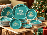 Assiettes en papier jetables prêtes à l'emploi - Blanches, pour fêtes transfrontalières, décoration de fête d'anniversaire de bébé DIY, assiettes en papier pour dîner, direct usine