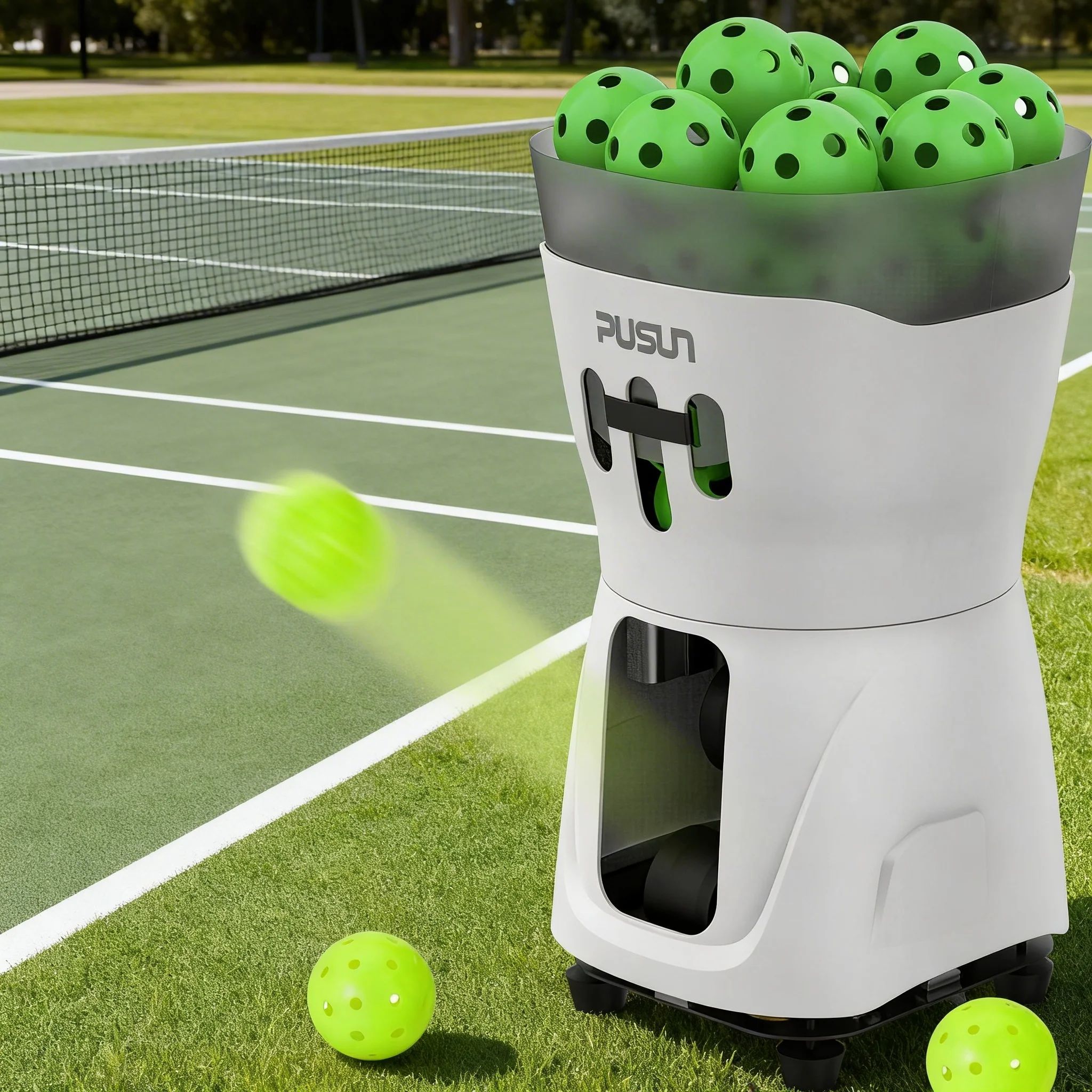 Mini Pickleball Serving Machine 45+ Ball Capacity 3-5 Hours Battery Lightweight Only 8kg Easy Carry