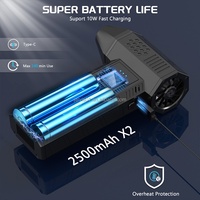 Mini Portable Cordless Air Duster ABS Material 2*2500Ah Brushless Motor Turbo Fan 3-Speed Energy Saving Garage Car Use