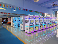 Grande machine de jeu à griffes en métal, commerciale et compacte, à monnayeur, pour la distribution de jouets en peluche, garantie 1 an, version anglaise