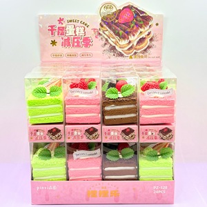 Cute Simulation Cake Slow Rebound Pinch <b>Toy</b> Creative Food Themed Stress Relief Gadget for Kids and <b>Desk</b> Decor - Product Image 4