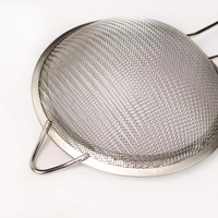 26Cm Professionele Keuken Rvs Groente Fruit Stalen Handgrepen Mesh Uitschuifbare Over Sink Geperforeerde Vergiet Zeef
