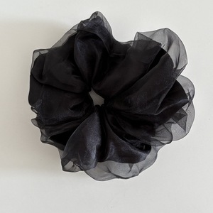 Bandeau coréen double couche en tissu pêche pour femme, accessoire de cheveux pour queue de cheval nouée - Product Image 6