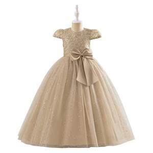 Robe de mariée d'été décontractée pour filles, sans manches, à sequins et fleurs, en polyester respirant, pour le commerce transfrontalier et les spectacles d'enfants - Product Image 6