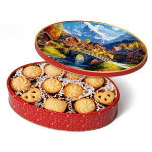 Biscotti Danesi Ellittici OEM in Confezione Grande, Snack Quotidiano, Biscotti al Burro - Product Image 4