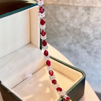 Harga Grosir Batu Permata Merah Ruby Sintetis Potongan Pear Warna Darah Merpati 5*7mm-8*10mm, Diolah Panas, Hasil Laboratorium