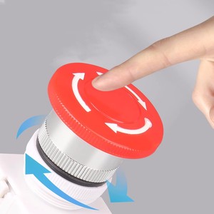 Bouton poussoir d'arrêt d'urgence en forme de champignon rouge 22 mm LAY37-11ZS Y090 en plastique 10A max. Commutateur électronique 1NO1NC actuel - Product Image 6