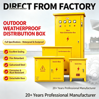 Caja de Distribución de Energía para Exteriores, Temporal, para Obras de Construcción, 63A, de Cobre y ABS, Resistente a la Intemperie, con Interruptor Principal