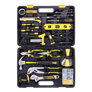 Home decoration 218pcs household hand tool kit set box with Hammer Plier Screwdriver Set and Toolbox Storage Case