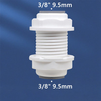 Adaptateur de traversée rapide en POM de qualité alimentaire 1/4 et 3/8 pouces pour système d'osmose inverse et aquarium