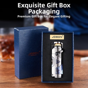 JOBON Custom logo Customized Metal Smoke Cigarette Wholesale Butane Gas Jet Flame Cigar <strong>Torch</strong> <strong>Lighter</strong> - Product Image 6