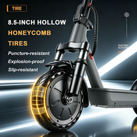 Trottinette électrique pour adultes 350W, cadre en alliage d'aluminium de 8,5 pouces, design pliable, étanche, autonomie de batterie étendue pour le tout-terrain