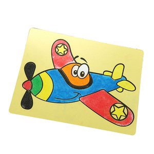 Sabbia Painting Cards Factory Direct Supply Creative multicolore di arti di sabbia genitore-bambino giocattoli per bambini sfondo giallo - Product Image 2
