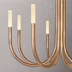 Lustre LED en laiton doré moderne, design italien minimaliste du milieu du siècle, luminaire suspendu créatif pour la maison, salle à manger, îlot de cuisine - Product Image 2