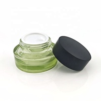 Ensemble d'emballages cosmétiques pour soins de la peau, flacons et pots en verre épais avec bouchon à vis et impression sérigraphique pour crème de soin de la peau