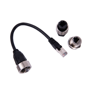 Prise femelle RJ45 Cat5e circulaire étanche IP67 à montage sur panneau, à broches droites - Product Image 2