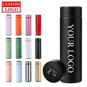 Wholesale Custom Logo Digital LED Display Smart Thermos with Temperature Vacuum <b>Flasks</b> Smart Water Bottle with Logo Custom Print - Product Image 1