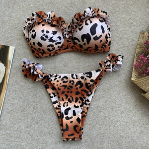 Bikini 2025 <span class=keywords><strong>Sexy</strong></span> traje de baño mujer negro con volantes Pit rayas Bikinis conjunto traje de baño playa Bikini mujer Banadores - Product Image 6