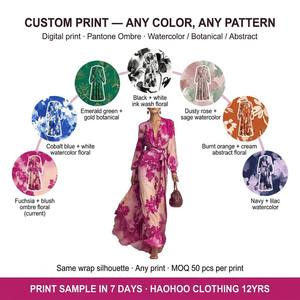 <span class=keywords><strong>Abito</strong></span> <span class=keywords><strong>Lungo</strong></span> Maxi da Donna con Stampa Floreale Personalizzata in Chiffon, Scollo <span class=keywords><strong>a</strong></span> V Profondo, Annodabile, Maniche Lunghe <span class=keywords><strong>a</strong></span> <span class=keywords><strong>Palloncino</strong></span> - Produttore OEM all'Ingrosso - Product Image 3