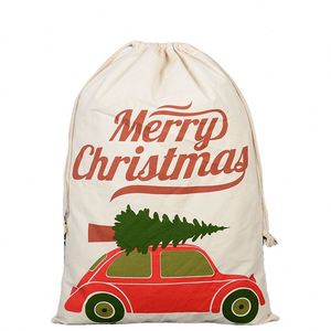Sac de Noël Père Noël le plus vendu de High King, 50 cm L x 70 cm H, en toile de lin, emballage cadeau, vente en gros en vrac - Product Image 1