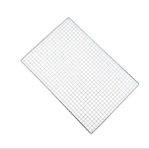customized square rectangle stainless steel 201 304 316 L water ripple scrimped wire mesh BBQ barbecue mesh net sheet tray