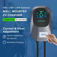 Nuevo Cargador para Vehículos Eléctricos de 7kw Tipo 2, Wallbox 32a 220v Monofásico, Inteligente para el Hogar, con Wifi, App, Certificaciones CE, TUV, UKCA, RoHS, IEC 61851, EN 61851, Logotipo Personalizado