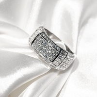 Bague de mariage pour homme en argent 925 avec micro-pavé de diamants Moissanite, bijoux personnalisés