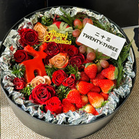 Boîte Cadeau Rigide Moderne en Matériaux Recyclés pour Fruits, Fleurs et Bougies, avec Poignée, Fermeture Magnétique et Fenêtre Transparente pour Présentation