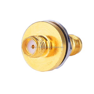 Connecteur SMA étanche Huber+<span class=keywords><strong>Suhner</strong></span> droit, adaptateur RF 50 Ohms en laiton nickelé, prise SMA LC-250625-C27 0-18GHz - Product Image 1