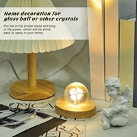 Support d'affichage LED en bois personnalisable, bases LED en bois pour l'art en cristal, verre 3D, lumière chaude, décoration de chambre, bureau, maison, cadeau
