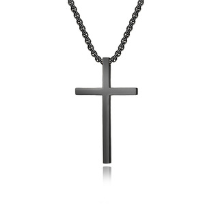 Unisex Titanium Steel Cross <b>Necklace</b> Minimalist Design For Couples Gift From Dongguan - Product Image 5