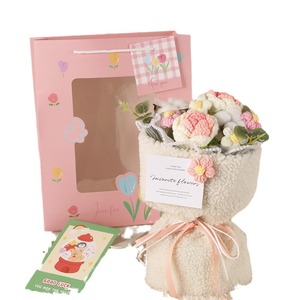 Regalo di san valentino di alta qualità per la festa della mamma Bouquet di Rose peluche per la stagione di laurea regalo di compleanno lavorato a maglia con Bouquet regalo - Product Image 2
