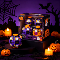Bola Antiestrés con Luz LED de Fantasma de Halloween, Bola Giratoria Impresa en 3D con Luz LED para Aliviar la Ansiedad