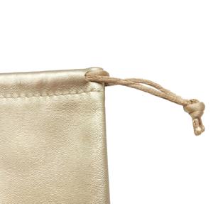 Bolsitas de cuero dorado para joyas, bolsa de embalaje para joyería, para pendientes, anillo, listo para enviar - Product Image 6