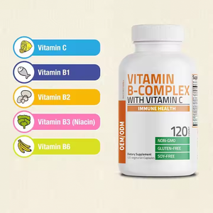 Suplemento a base de hierbas Cápsula de <span class=keywords><strong>complejo</strong></span> de vitamina <span class=keywords><strong>B</strong></span> Salud inmune Soporte de energía y soporte del <span class=keywords><strong>sistema</strong></span> <span class=keywords><strong>nervioso</strong></span> - Product Image 4