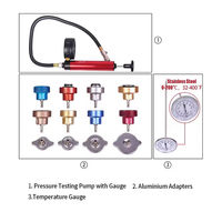 Kit de testeur de pression de radiateur de système de refroidissement automobile avec pompe, manomètre et adaptateur – Ensemble d'outils de réparation automobile HD en boîte