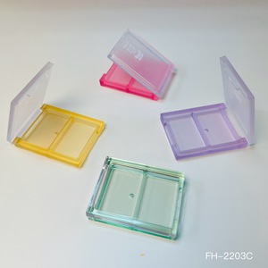 Paleta de sombras de ojos de dos rejillas Forma cuadrada Sombra de ojos vacía Contenedor de colorete compacto - Product Image 3