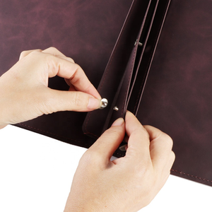 Tùy chỉnh A4 Kích thước nhà hàng thư mục với PU da hoặc PVC Bìa khách sạn lưu trữ <span class=keywords><strong>menu</strong></span> chất kết dính với nhiệt ràng buộc và chủ đề may - Product Image 4