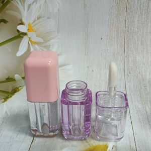 Tubos de brillo labial de ABS/AS/PETG con tapa de rosca, delgados, con brocha grande, botellas vacías para cosméticos líquidos, envases de maquillaje - Product Image 1