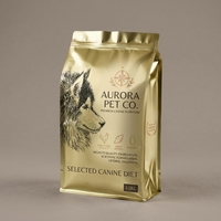 Sachet personnalisé à fond plat thermoscellable et imprimable, refermable, écologique, pour aliments pour chiens, avec soufflet latéral