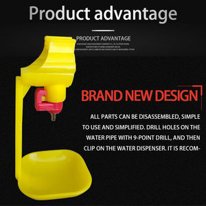 Tasse de goutte d'eau en plastique pour oiseaux, 1 pièce, pour poulet, abreuvoir mamelon, de volaille, gobelets suspendus d'eau automatique - Product Image 3